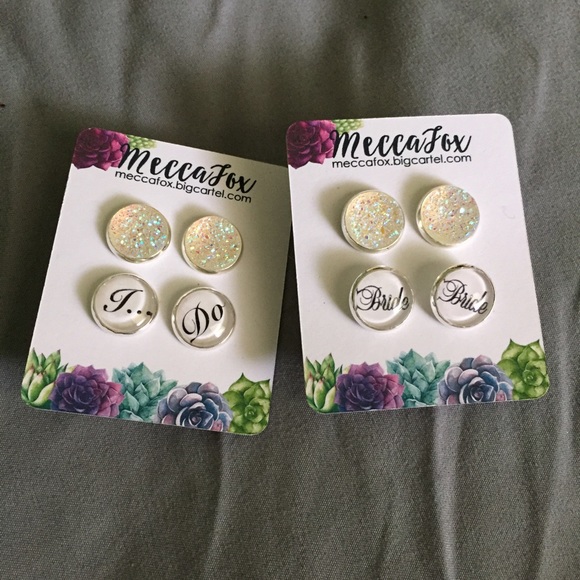I do, Bride drusy earrings