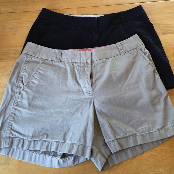 J crew shorts x2   5 inch inseam size 8