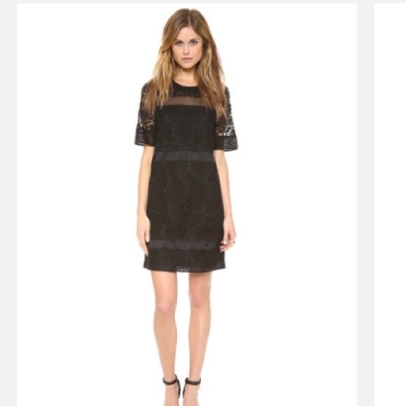 Rebecca Taylor Dresses & Skirts - Rebecca Taylor Chartreuse Combo black dress