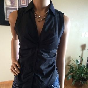 NWT Black stretch ruched top EXPRESS