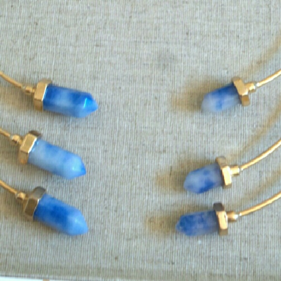 Natural stone open collar choker necklace - Picture 3 of 3