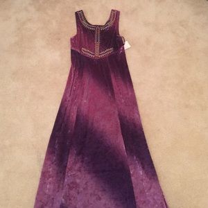 Free people: long velvet dress (purple)