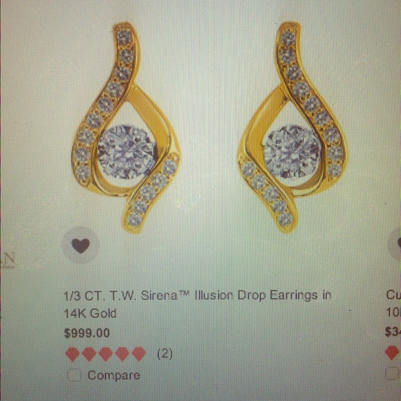 Zales Diamond Gold Earrings