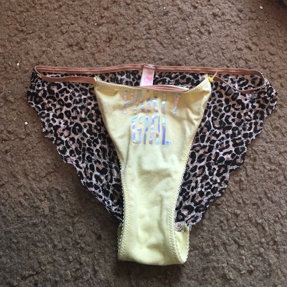 PVS Lace yellow string bikini undies