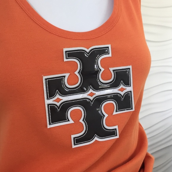 "sOLD" Tory Burch Patent Emblem Tank Top - Picture 2 of 2