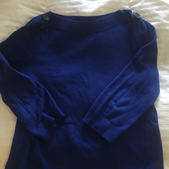 Royal blue 80s themed boat neck M sweater