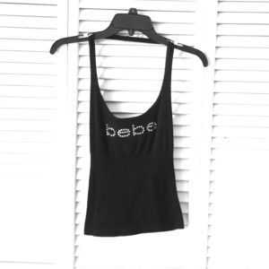 Black Bebe sport halter top. Size petite small.