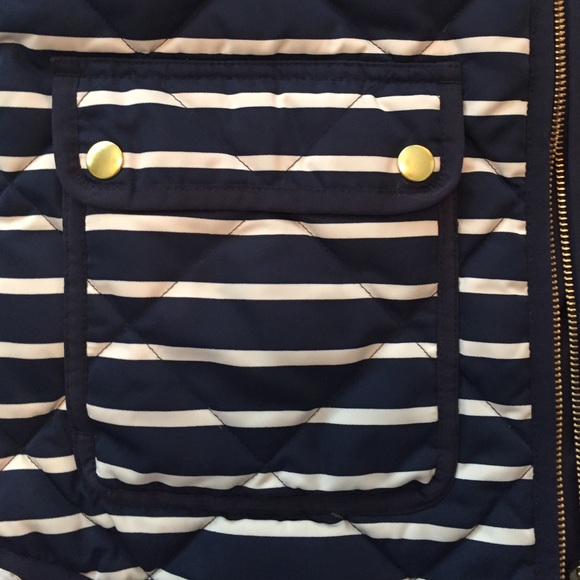 J. Crew Striped Quilted Vest - Picture 3 of 4