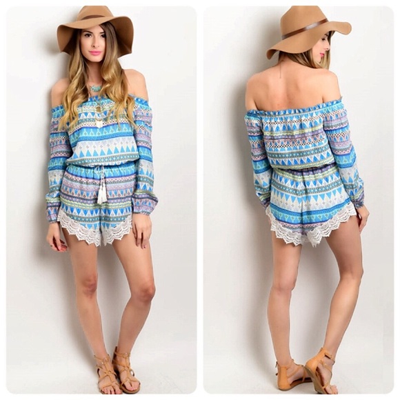 Gorgeous spring color off shoulder romper!👠last 1 - Picture 4 of 4