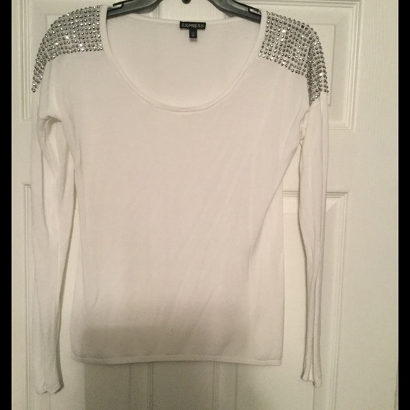 EXPRESS crisp white light sweater