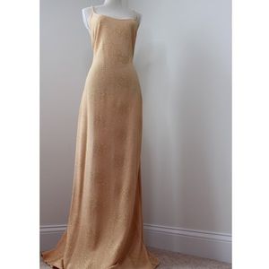 Gold Studded Floor Length Gold Gown