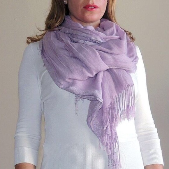 Cotton Scarf in Lilac 🌸 - Picture 2 of 3
