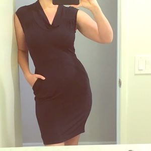 Dark teal blue sheath dress by Banana Republic