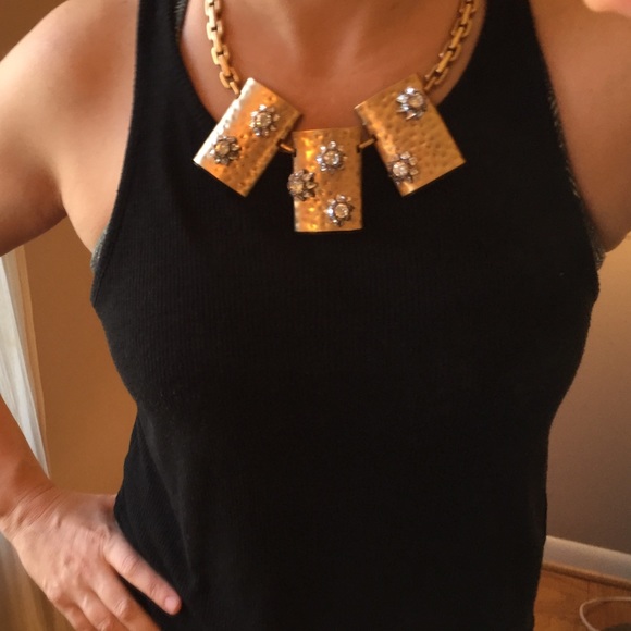 J. Crew Floral Shield Necklace