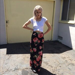 VINTAGE rose maxi skirt🌹 #vintage