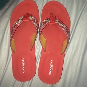 Coach flip flops