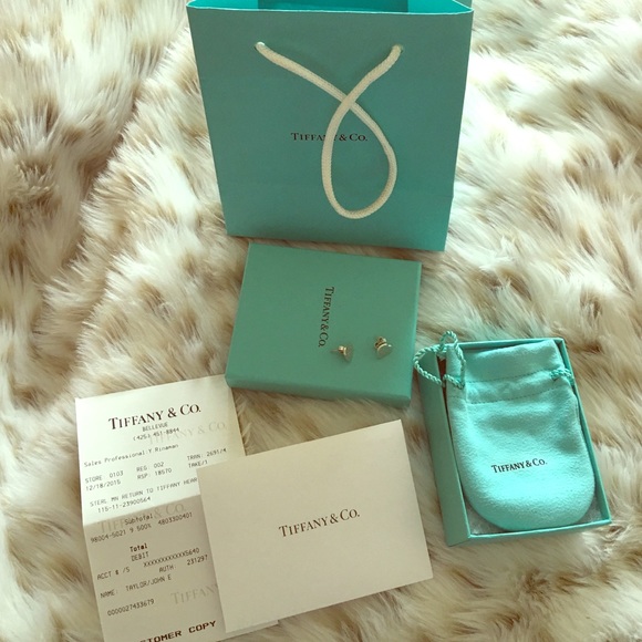 Tiffany co heart earrings
