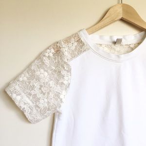 J Crew || Sweater & Lace Top