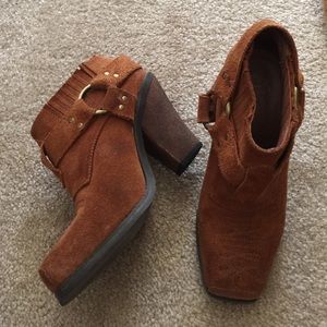 Rumi Neely Special Edition Suede Moto Ankle Boots