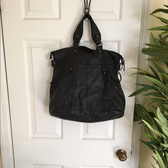 Black Embossed Tote