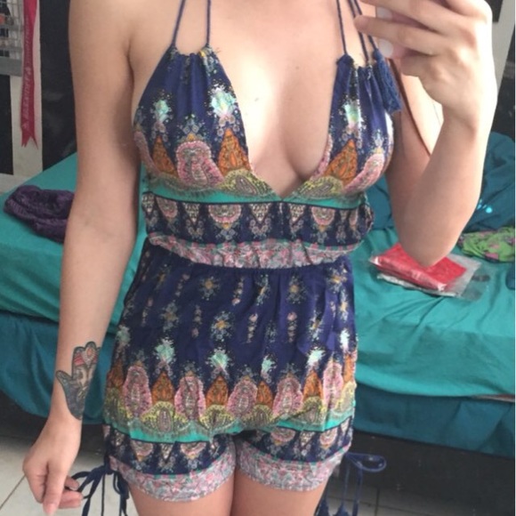 ✨FLASH SALE✨Boho Backless Jumpsuit Romper - Picture 3 of 4