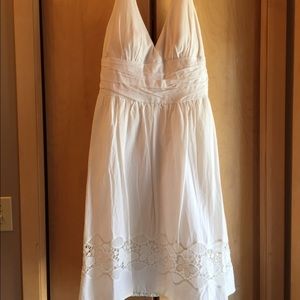 White summer halter dress- new w/o tags