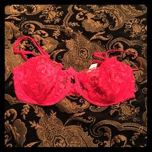 Victoria's Secret red  Balconette Bra