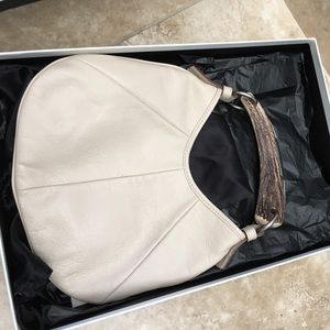 Yves Saint Laurent ivory horn handbag mini