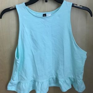 Mint green crop top