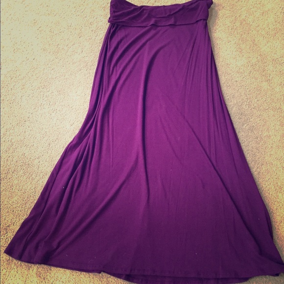 Plum maxi skirt