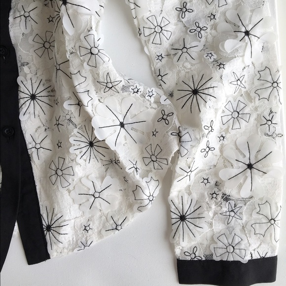 appliqué lace patchwork daisies top - Picture 4 of 4