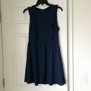 Navy blue ruffle dress