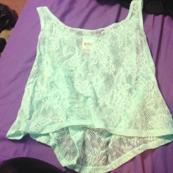 PINK aqua colored tank top