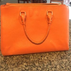 Orange Leather Tote!