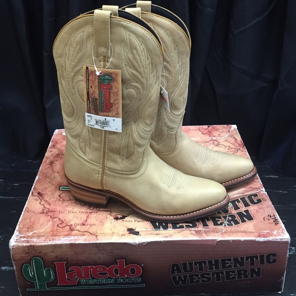 NWT Laredo western cowboy boots ladies size9 cream