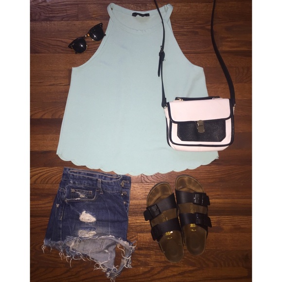 Baby Blue Top by New Look