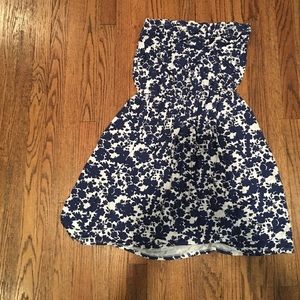 ASOS  floral strapless cinched waist dress NWOT