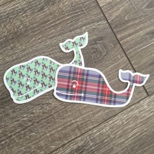 Set of 2 Vineyard Vines Whale Stickers