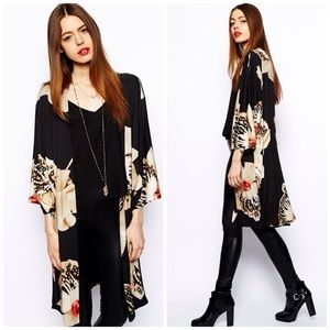 ASOS oversized kimono in orchid print