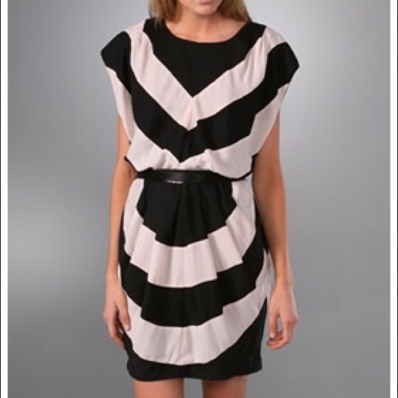 Alice + Olivia Chevron Dress, S - Picture 4 of 4