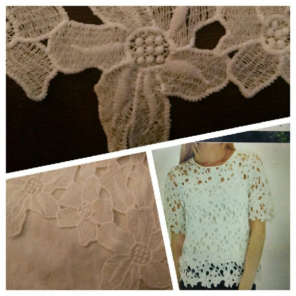 FINAL White Lace Top - Picture 4 of 4