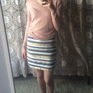 J.Crew / Striped shimmer skirt