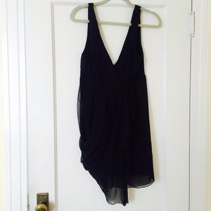 Alice + Olivia Black Faux Wrap Dress, S