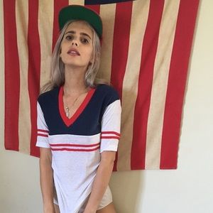 Vintage 70s striped V #vintage