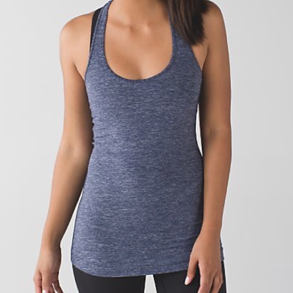 Lululemon heathered deep navy cool racerback tank