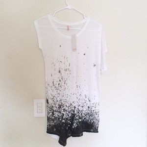 asymmetrical paint top NWT