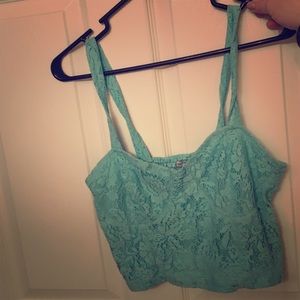 Teal Crop Top