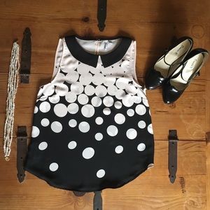 *Closet Closing 9/18* Blushing polka dots blouse