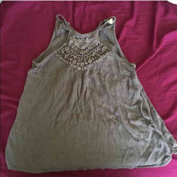 High neck lace top