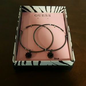 NWT Guess hoop earrings
